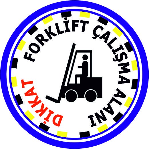 Forklift çalışma alanı yansıtma ile mesajınızı görünür kılın | LY-192 1 Forklift çalışma alanı beyaz zeminli uyarı tasarımı - LY-192