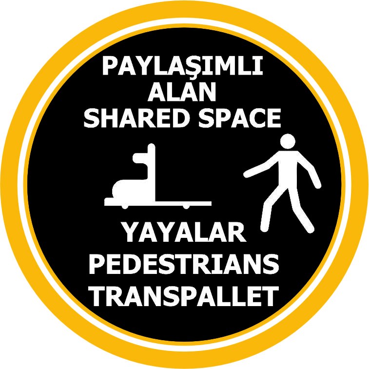 Paylaşımlı alan uyarısı yansıtma ile mesajınızı görünür kılın | LY-202 1 Paylaşımlı alan shared space uyarı tasarımı - LY-202