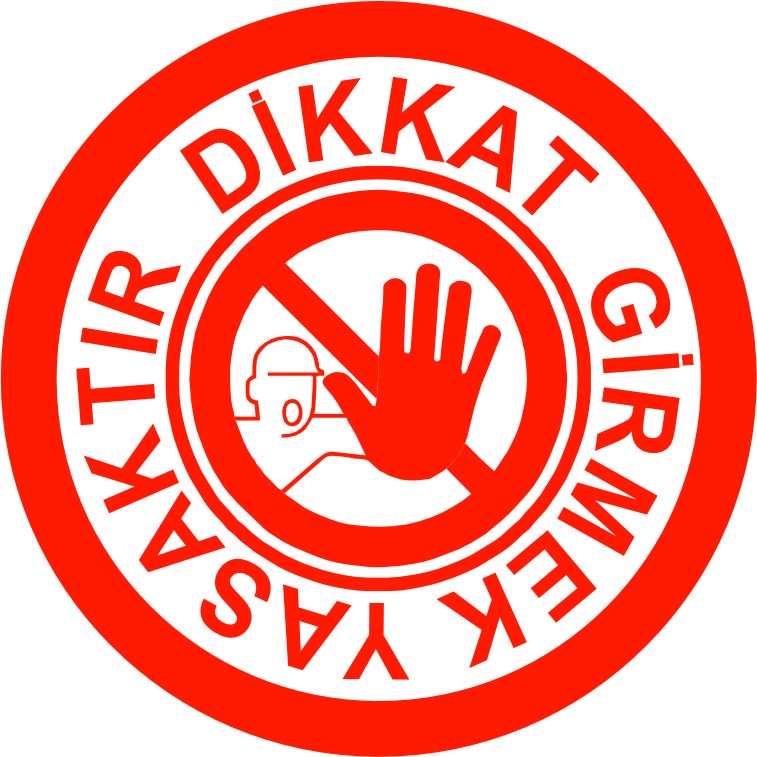 Girilmez uyarısı yansıtma ile mesajınızı görünür kılın | LY-203 1 Dikkat girmek yasaktır kırmızı uyarı tasarımı - LY-203