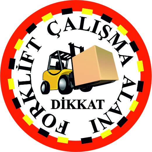 Forklift çalışma alanı yansıtma ile mesajınızı görünür kılın | LY-208 1 Çizgili kırmızı dikkat forklift çalışma alanı uyarı tasarımı - LY-208