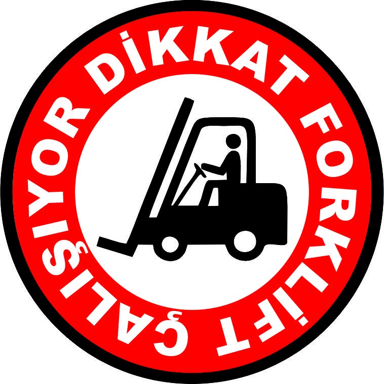 Forklift uyarı yansıtma ile geçiş noktalarında farkındalığı artırın | LY-224 1 Dikkat forklift çalışıyor - Kırmızı daire uyarı tasarımı - LY-224
