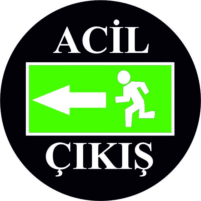 Acil çıkış yönlendirme yansıtma ile mesajınızı görünür kılın | LY-226 1 Acil çıkış - Sola yönlendirme uyarı tasarımı - LY-226