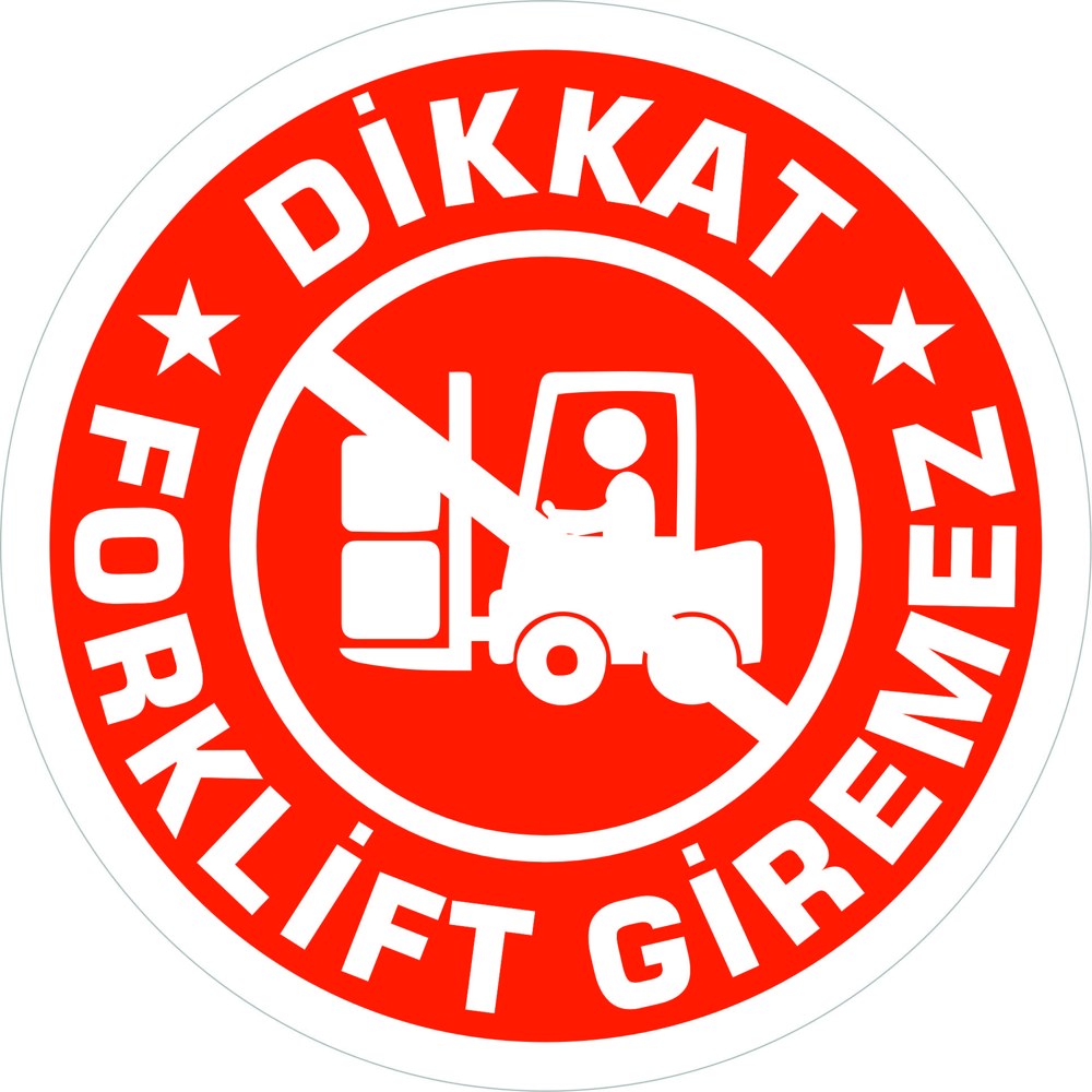 Forklift giremez yansıtma ile mesajınızı görünür kılın | LY-252 1 Dikkat forklift giremez uyarı tasarımı - LY-252