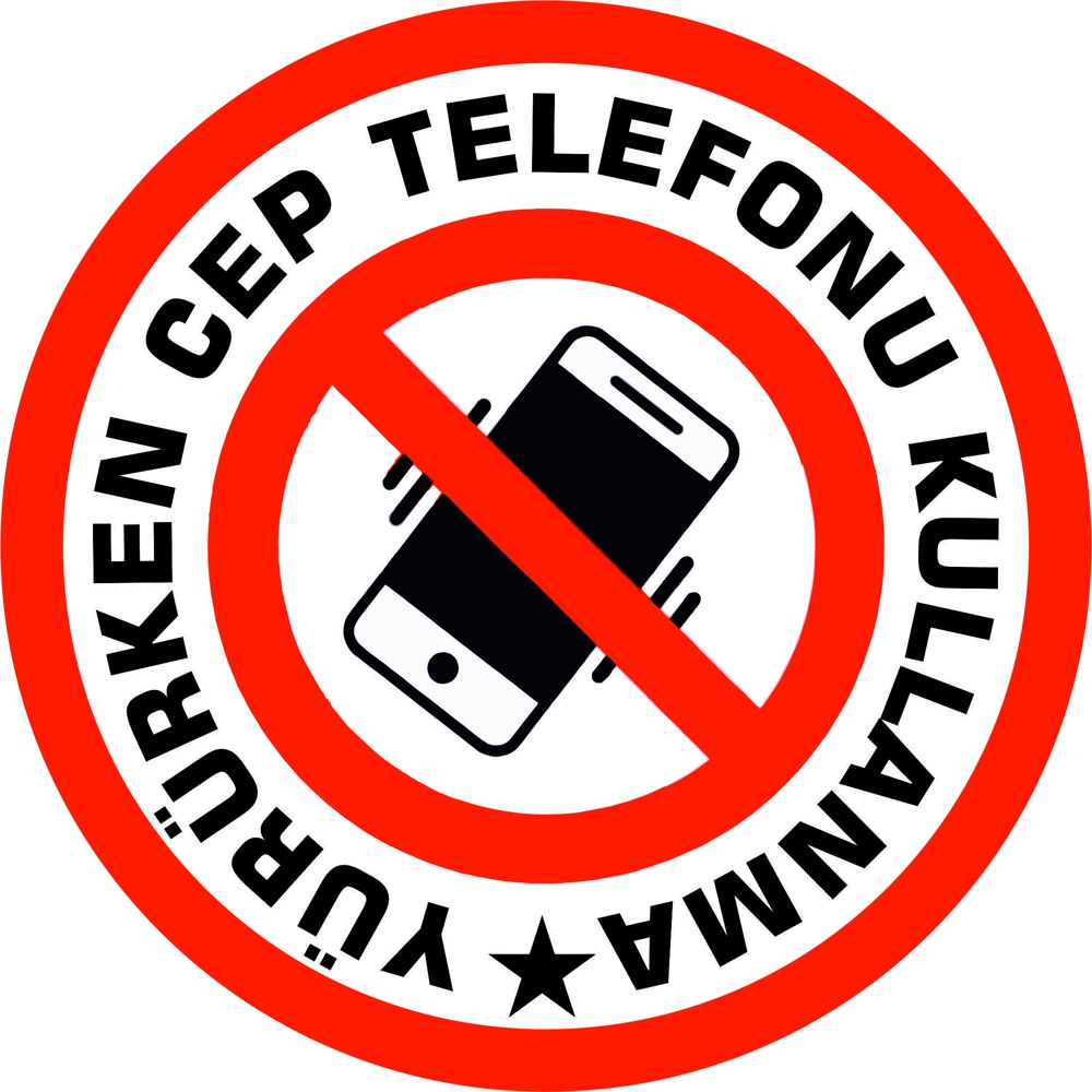 Telefon yasağı uyarısı yansıtma ile mesajınızı görünür kılın | LY-255 1 Yürürken cep telefonu kullanma uyarı tasarımı - LY-255
