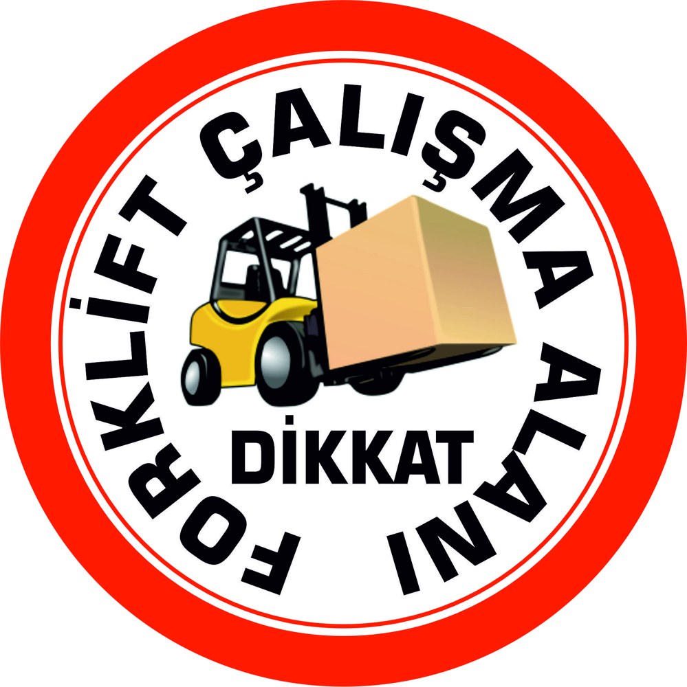 Forklift çalışma alanı yansıtma ile mesajınızı görünür kılın | LY-259 1 Dikkat forklift geçiş yolu - Alternatif tasarım uyarı tasarımı - LY-259