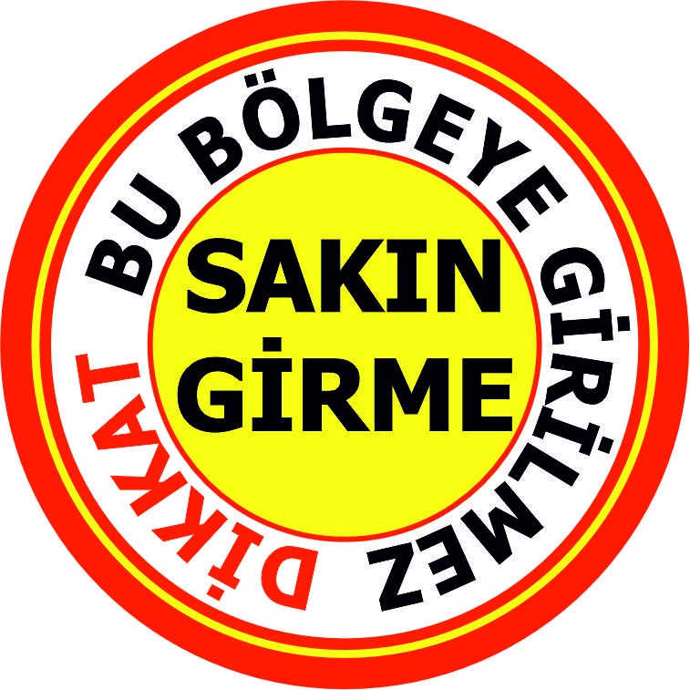 Girilmez uyarısı yansıtma ile mesajınızı görünür kılın | LY-269 1 Dikkat bu bölgeye sakın girme sarı renk uyarı tasarımı - LY-269
